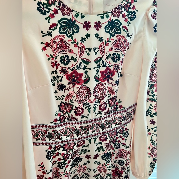 Gal Meets Glam- Chloe Floral Border Print A-Line Dress - Picture 5 of 5